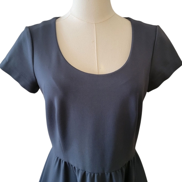 Brooks Brothers Teal Gray Embellished Fit and Flare Dress Size 6 - Picture 3 of 6